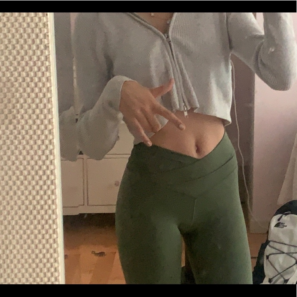 aerie offline crossover waistband leggings xs long